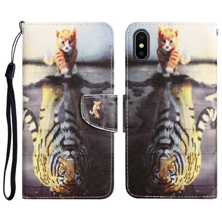 Colored Drawing Leather Phone Case, For iPhone XR