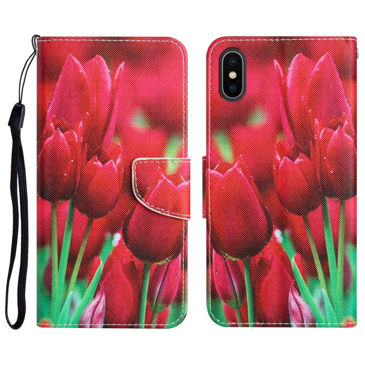Colored Drawing Leather Phone Case, For iPhone XR