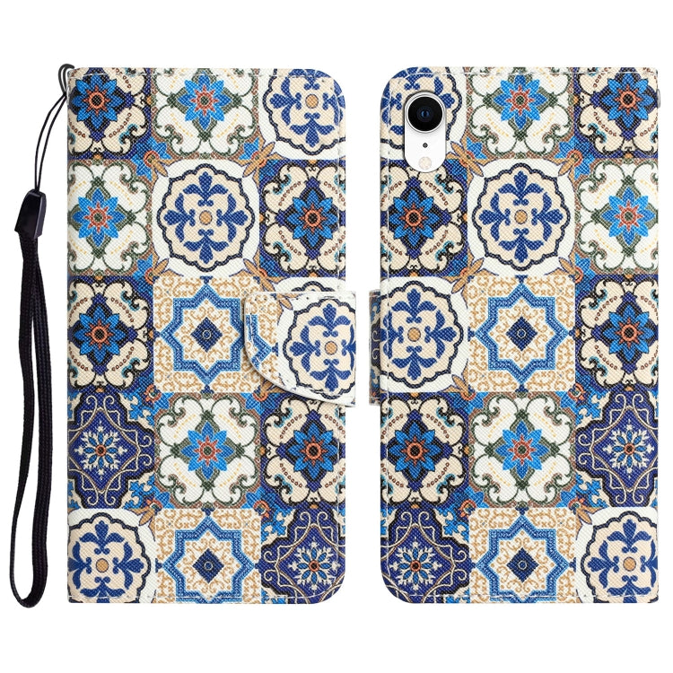 Colored Drawing Leather Phone Case, For iPhone XR