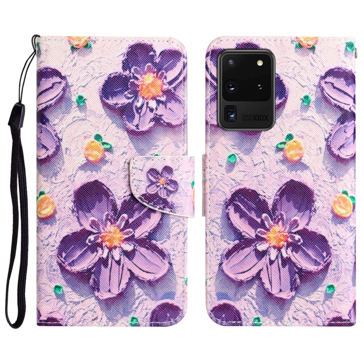 Colored Drawing Leather Phone Case, For Samsung Galaxy S20 Ultra