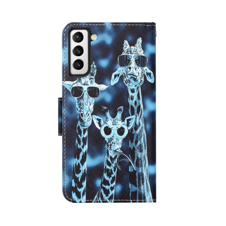 Colored Drawing Leather Phone Case, For Samsung Galaxy S21 FE 5G