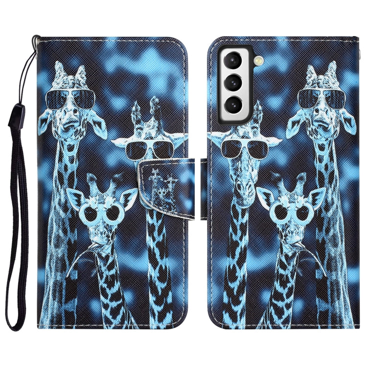 Colored Drawing Leather Phone Case, For Samsung Galaxy S21+ 5G
