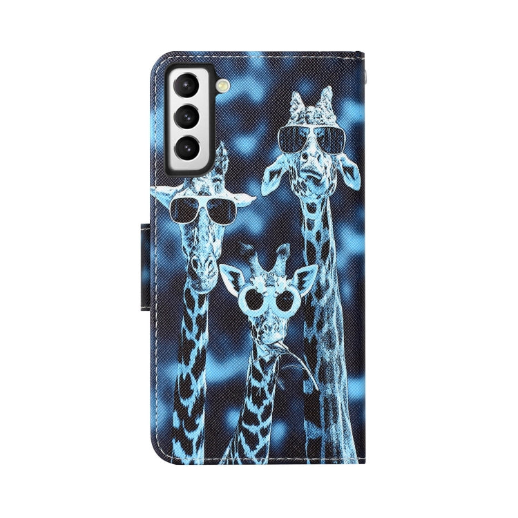 Colored Drawing Leather Phone Case, For Samsung Galaxy S22 5G