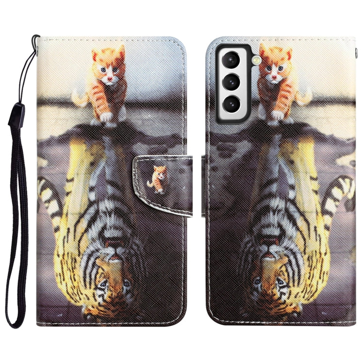 Colored Drawing Leather Phone Case, For Samsung Galaxy S22 5G