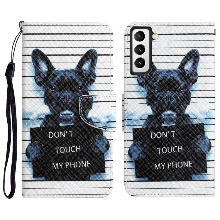 Colored Drawing Leather Phone Case, For Samsung Galaxy S22+ 5G
