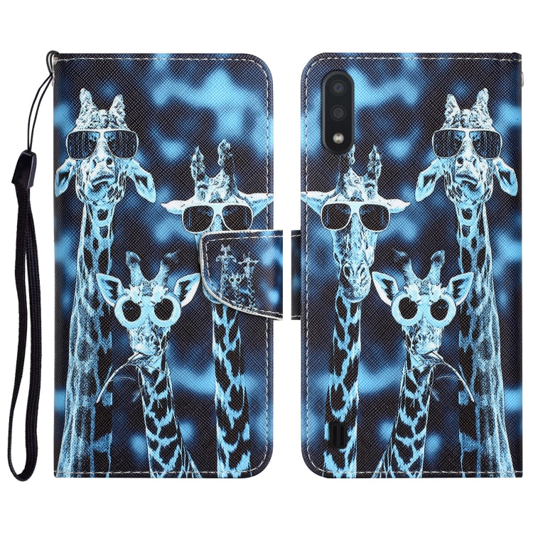 Colored Drawing Leather Phone Case, For Samsung Galaxy A01
