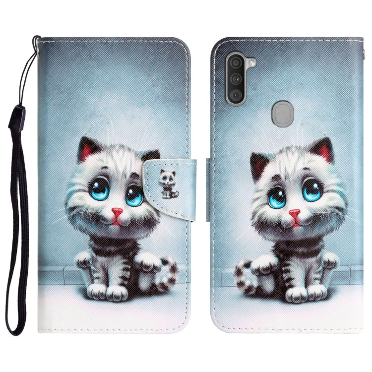 Colored Drawing Leather Phone Case, For Samsung Galaxy A11