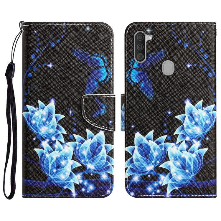Colored Drawing Leather Phone Case, For Samsung Galaxy A11