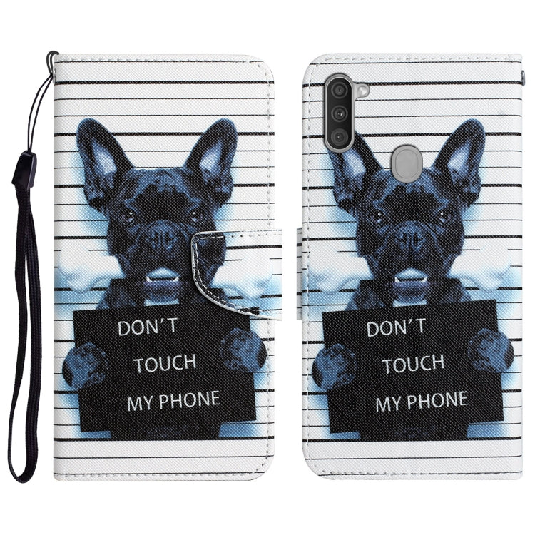 Colored Drawing Leather Phone Case, For Samsung Galaxy A11