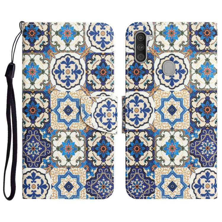 Colored Drawing Leather Phone Case, For Samsung Galaxy A11