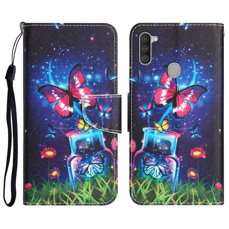 Colored Drawing Leather Phone Case, For Samsung Galaxy A11
