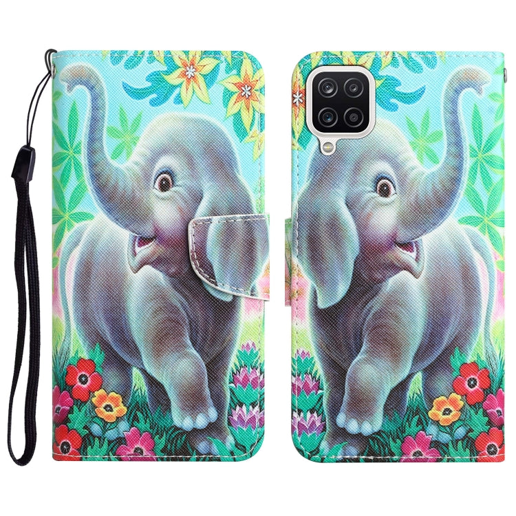 Colored Drawing Leather Phone Case, For Samsung Galaxy A12