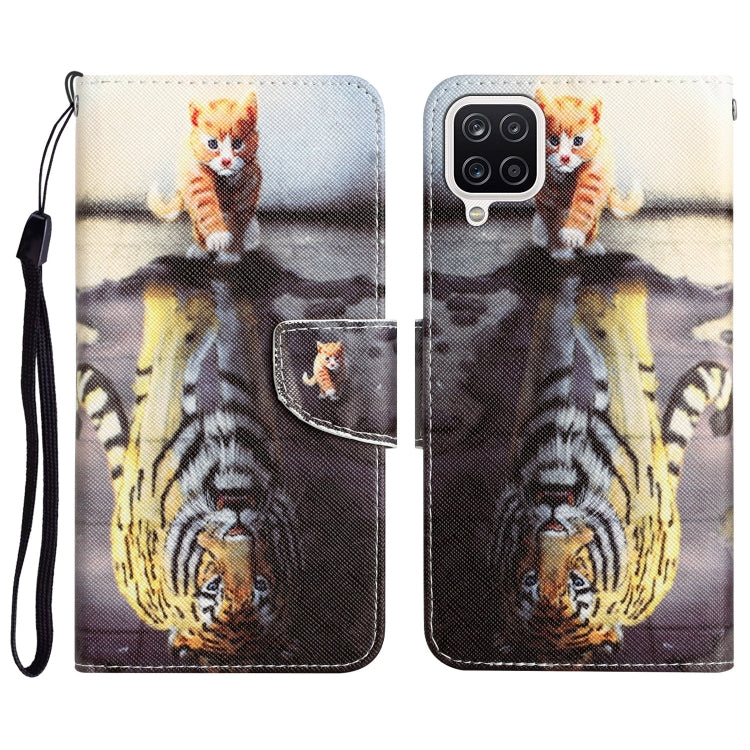 Colored Drawing Leather Phone Case, For Samsung Galaxy A12