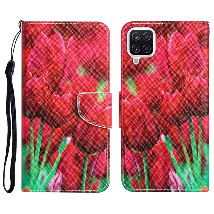 Colored Drawing Leather Phone Case, For Samsung Galaxy A12
