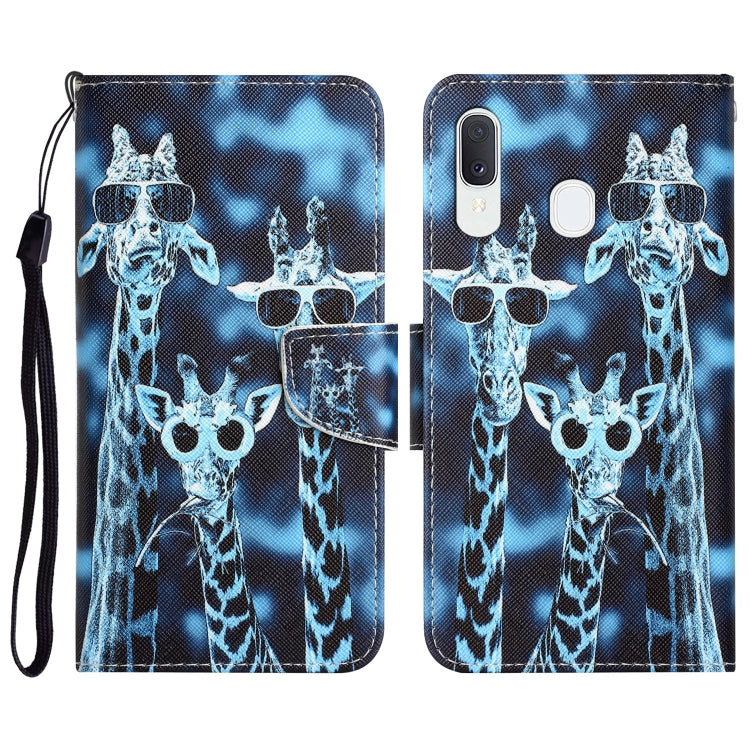 Colored Drawing Leather Phone Case, For Samsung Galaxy A20 / A30