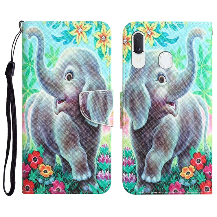 Colored Drawing Leather Phone Case, For Samsung Galaxy A20 / A30