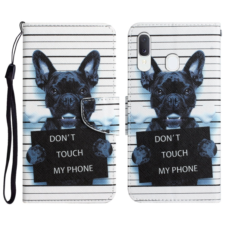 Colored Drawing Leather Phone Case, For Samsung Galaxy A20 / A30