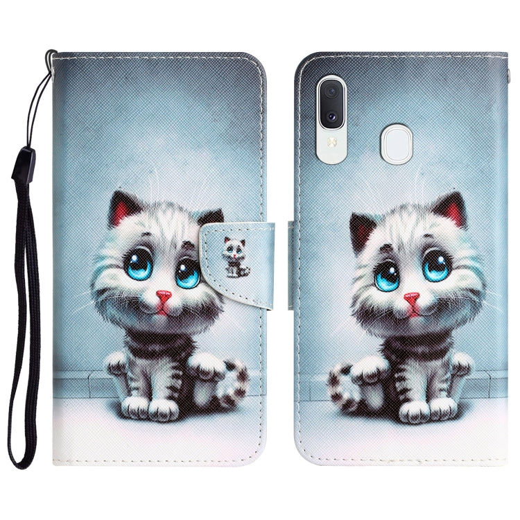 Colored Drawing Leather Phone Case, For Samsung Galaxy A20e