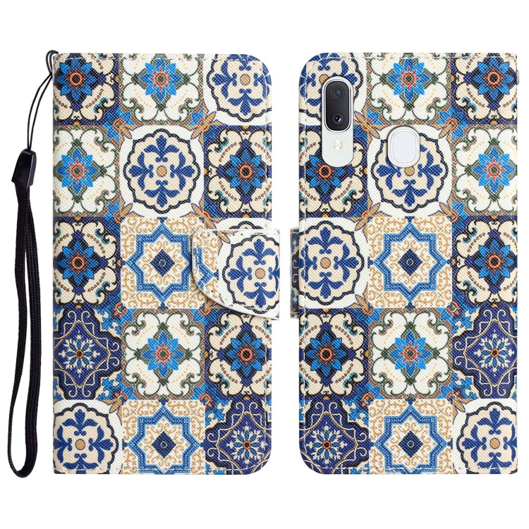 Colored Drawing Leather Phone Case, For Samsung Galaxy A20e
