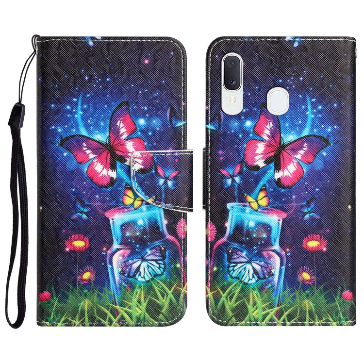 Colored Drawing Leather Phone Case, For Samsung Galaxy A20e