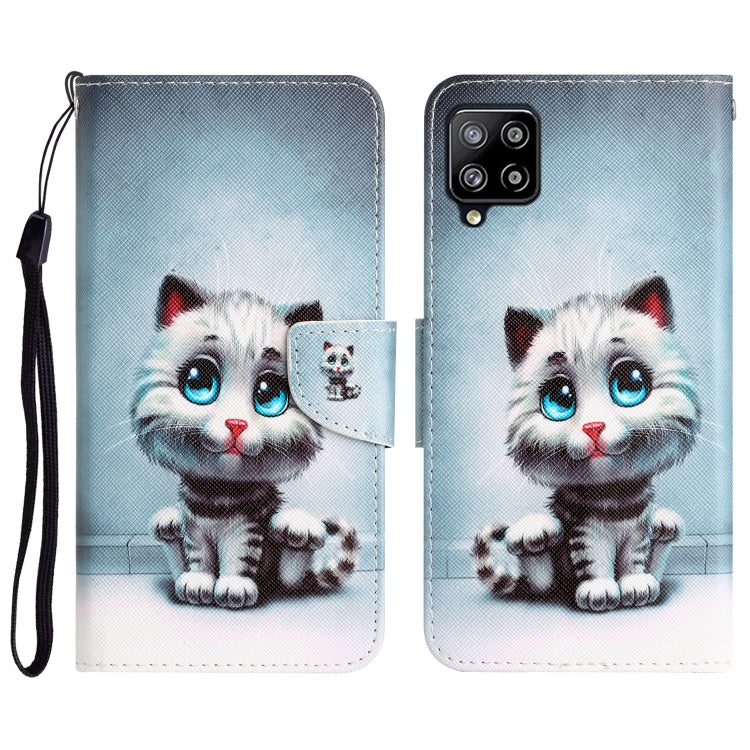 Colored Drawing Leather Phone Case, For Samsung Galaxy A22 4G