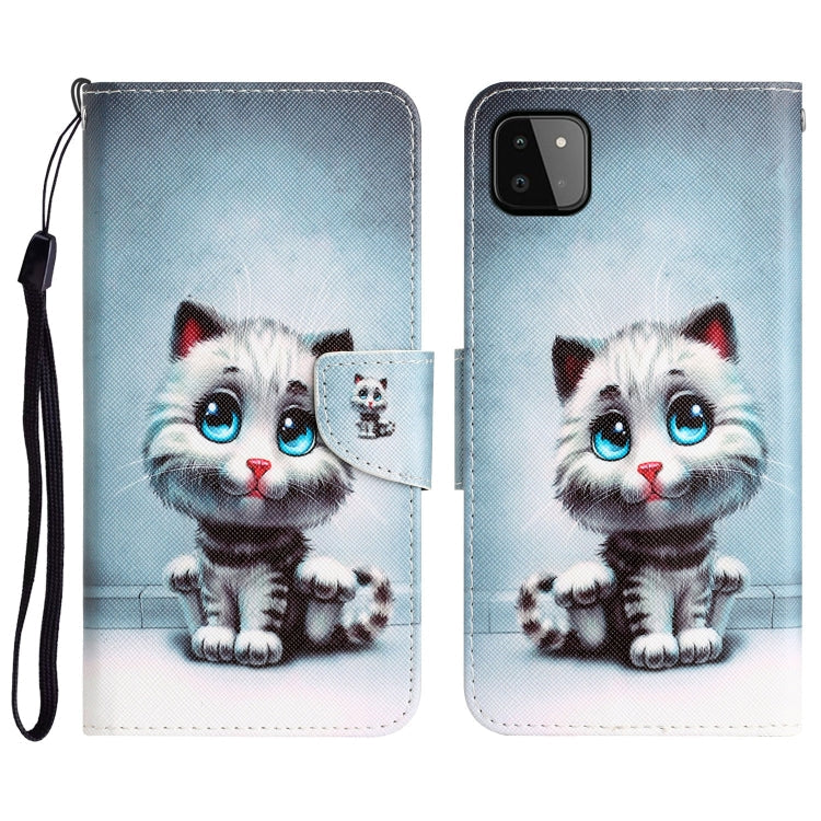 Colored Drawing Leather Phone Case, For Samsung Galaxy A22 5G