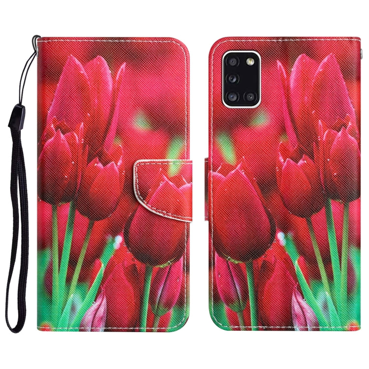 Colored Drawing Leather Phone Case, For Samsung Galaxy A31