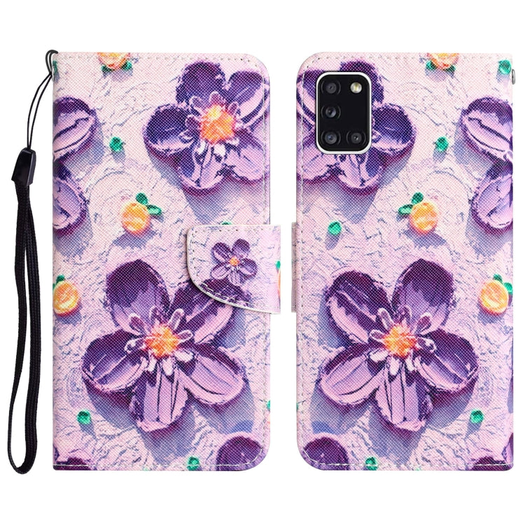 Colored Drawing Leather Phone Case, For Samsung Galaxy A31