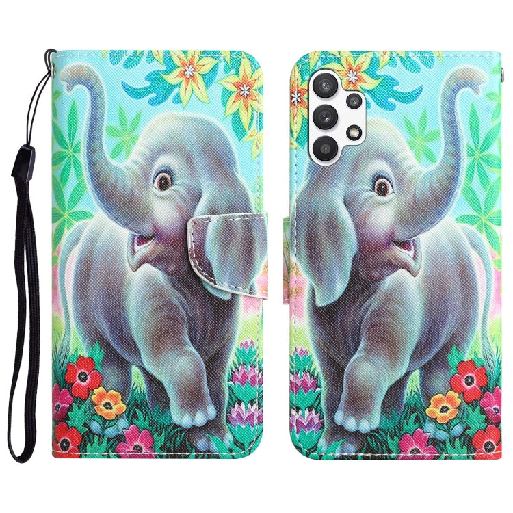 Colored Drawing Leather Phone Case, For Samsung Galaxy A32 5G
