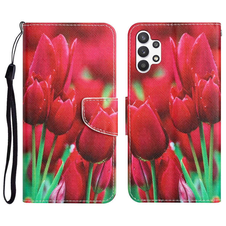 Colored Drawing Leather Phone Case, For Samsung Galaxy A32 5G