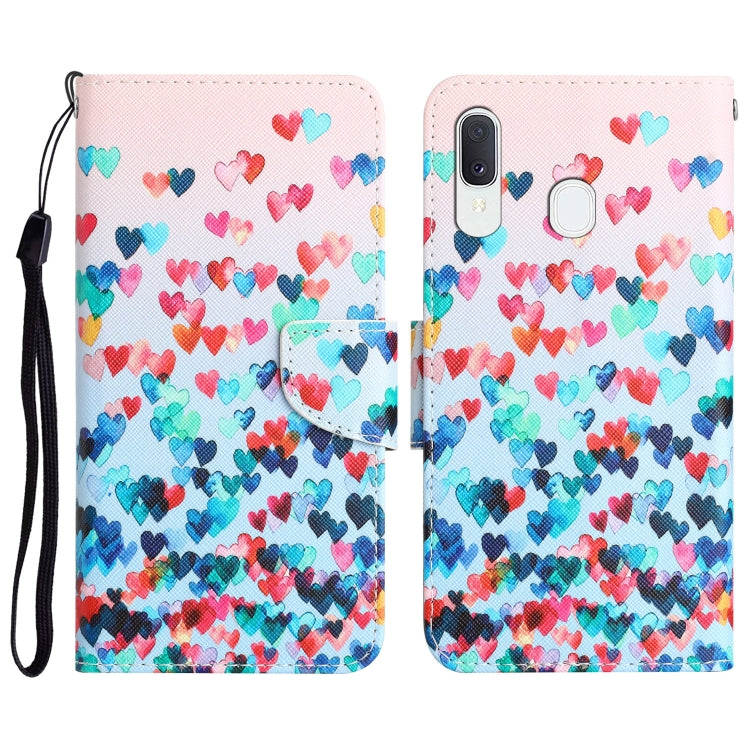Colored Drawing Leather Phone Case, For Samsung Galaxy A40
