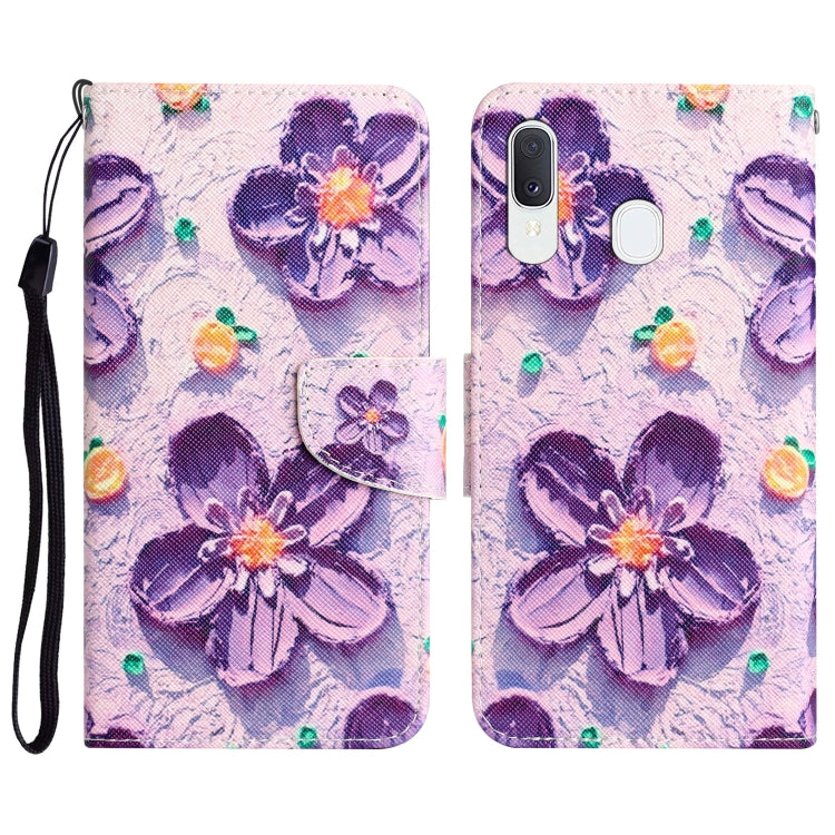 Colored Drawing Leather Phone Case, For Samsung Galaxy A40