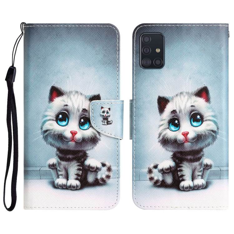 Colored Drawing Leather Phone Case, For Samsung Galaxy A51