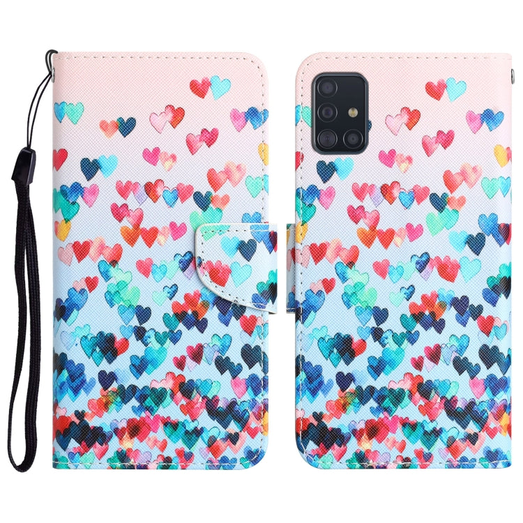 Colored Drawing Leather Phone Case, For Samsung Galaxy A51