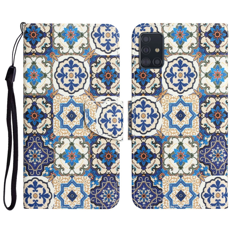 Colored Drawing Leather Phone Case, For Samsung Galaxy A51