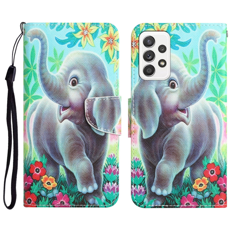 Colored Drawing Leather Phone Case, For Samsung Galaxy A53 5G