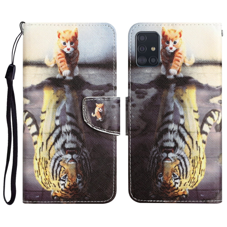 Colored Drawing Leather Phone Case, For Samsung Galaxy A71