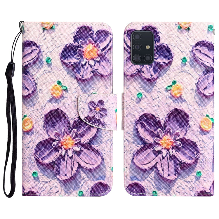 Colored Drawing Leather Phone Case, For Samsung Galaxy A71