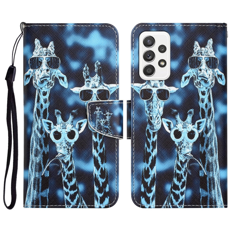 Colored Drawing Leather Phone Case, For Samsung Galaxy A72 5G / 4G