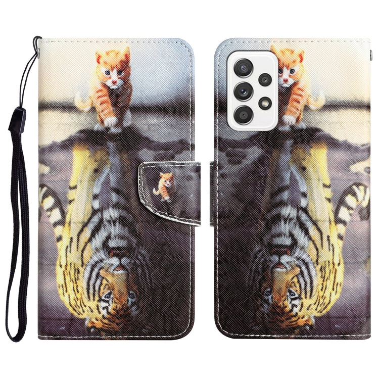 Colored Drawing Leather Phone Case, For Samsung Galaxy A72 5G / 4G