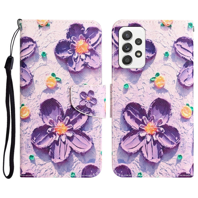 Colored Drawing Leather Phone Case, For Samsung Galaxy A73 5G