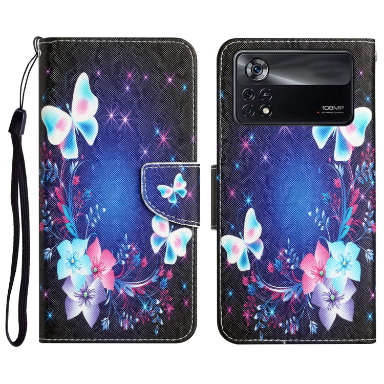Colored Drawing Leather Phone Case, For Xiaomi Poco X4 Pro 5G
