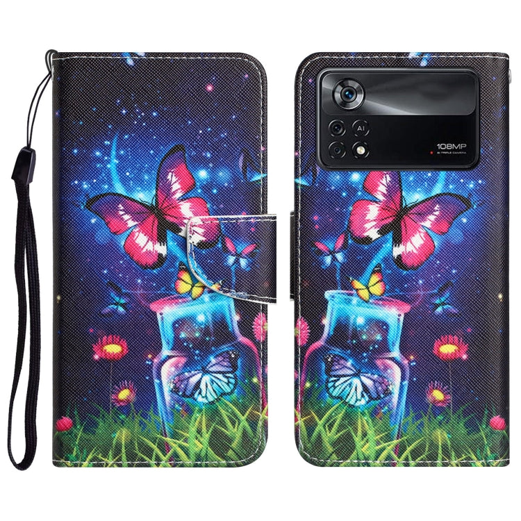 Colored Drawing Leather Phone Case, For Xiaomi Poco X4 Pro 5G