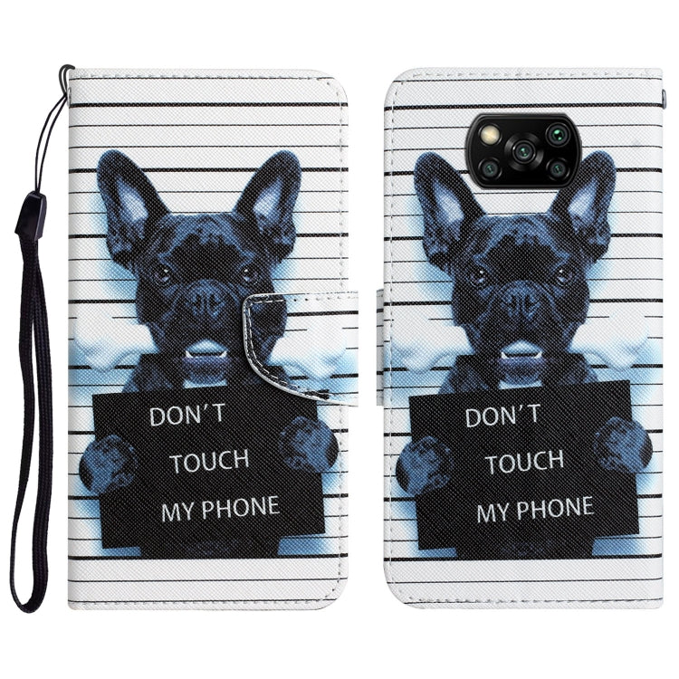 Colored Drawing Leather Phone Case, For Xiaomi Poco X3 NFC