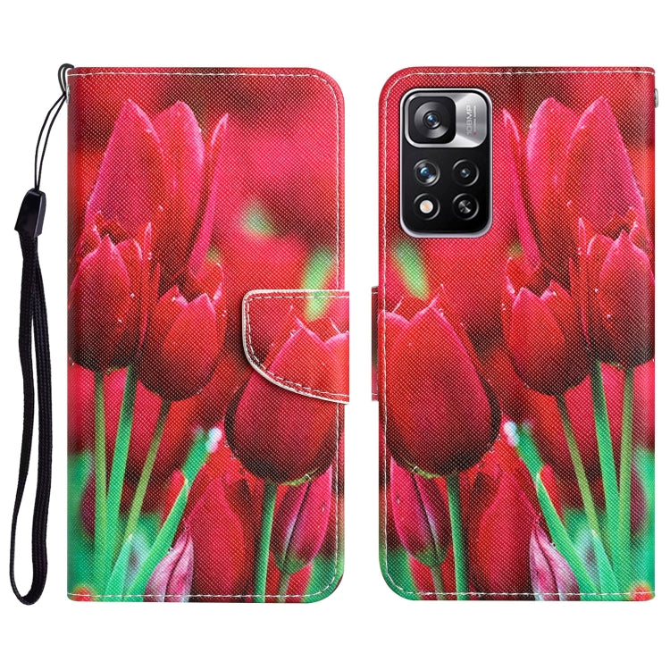 Colored Drawing Leather Phone Case, For Xiaomi Redmi Note 11 Pro 5G