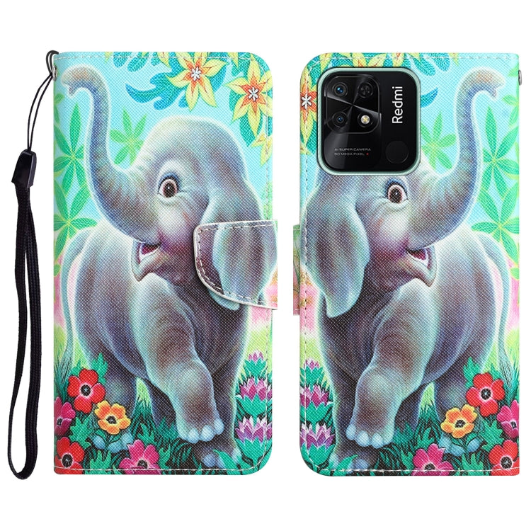 Colored Drawing Leather Phone Case, For Xiaomi Redmi 10C
