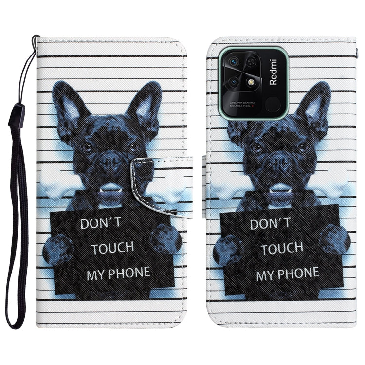 Colored Drawing Leather Phone Case, For Xiaomi Redmi 10C