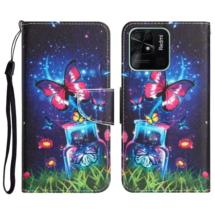 Colored Drawing Leather Phone Case, For Xiaomi Redmi 10C