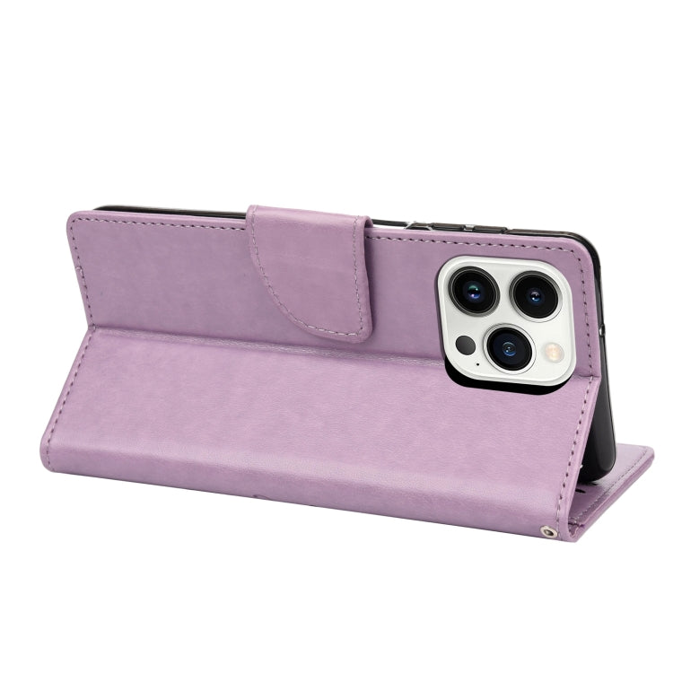 Butterfly Flower Pattern Flip Leather Phone Case, For iPhone 14 Pro Max