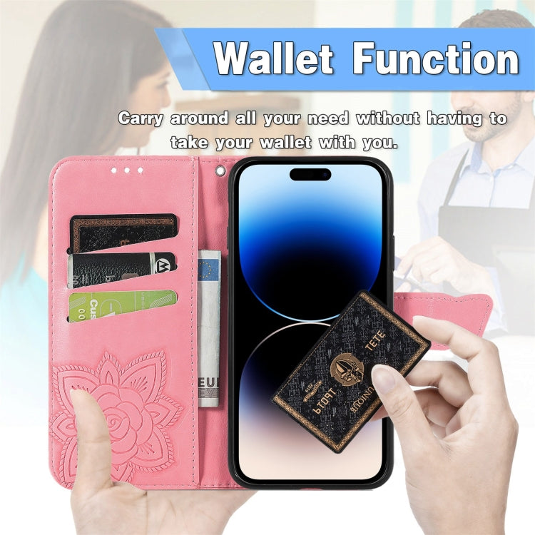 Butterfly Embossing Leather Case, For iPhone 14 Pro Max, For iPhone 14 Pro, For iPhone 14